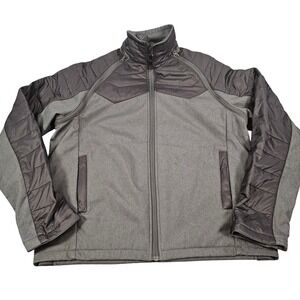 STS Ranchwear Mens Medium Gray Quilted Lined Full Zip Jacket